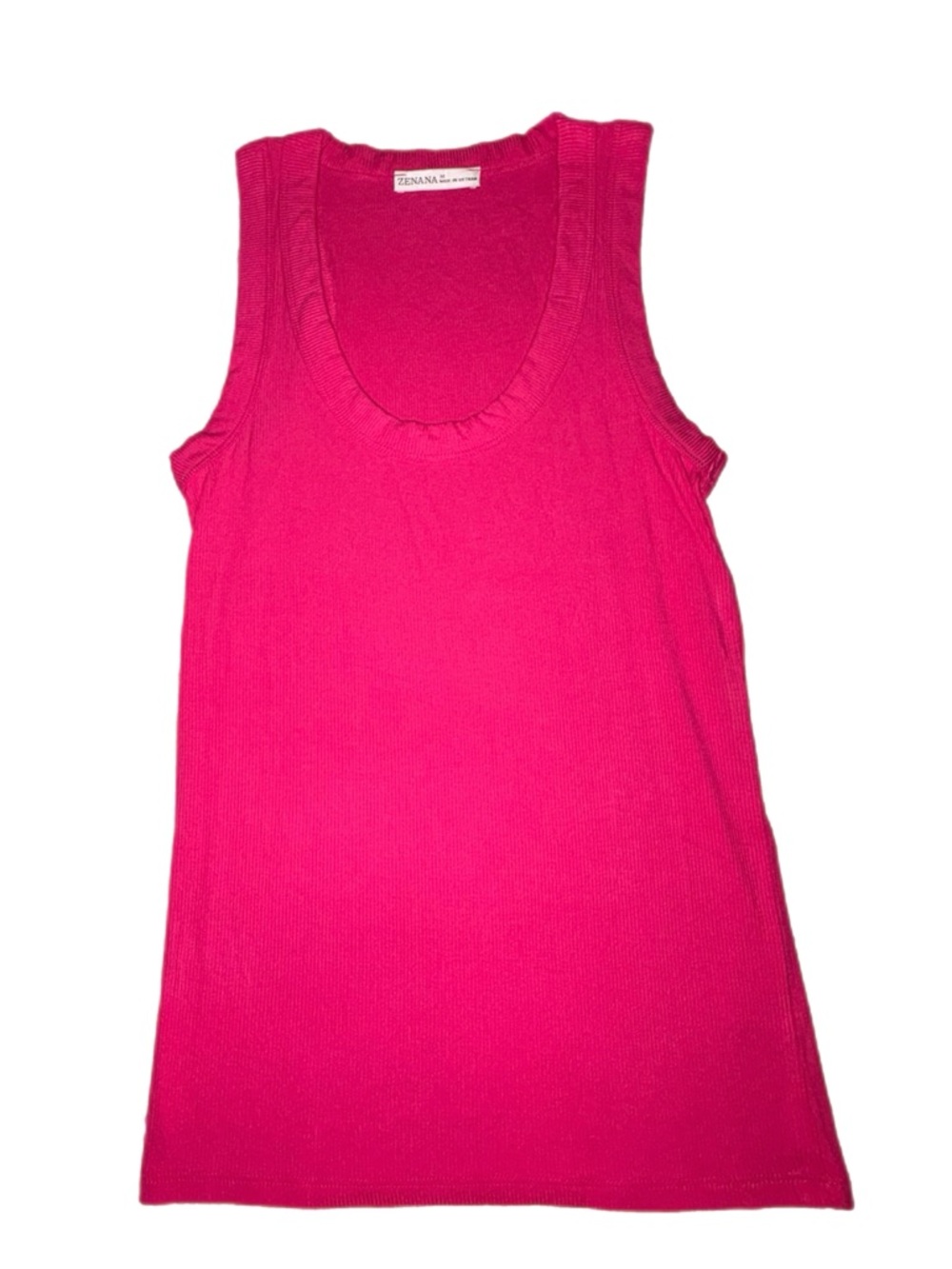 Zenana Pink Sleeveless Ribbed Tank Top new without tags